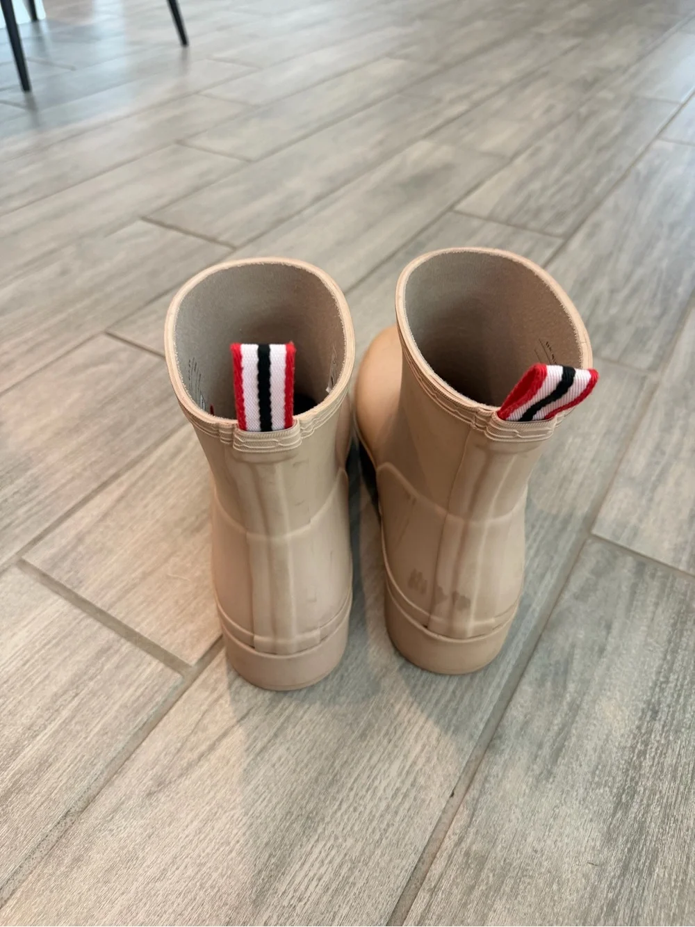 Hunter Men Beige Ankle Rain Boot
